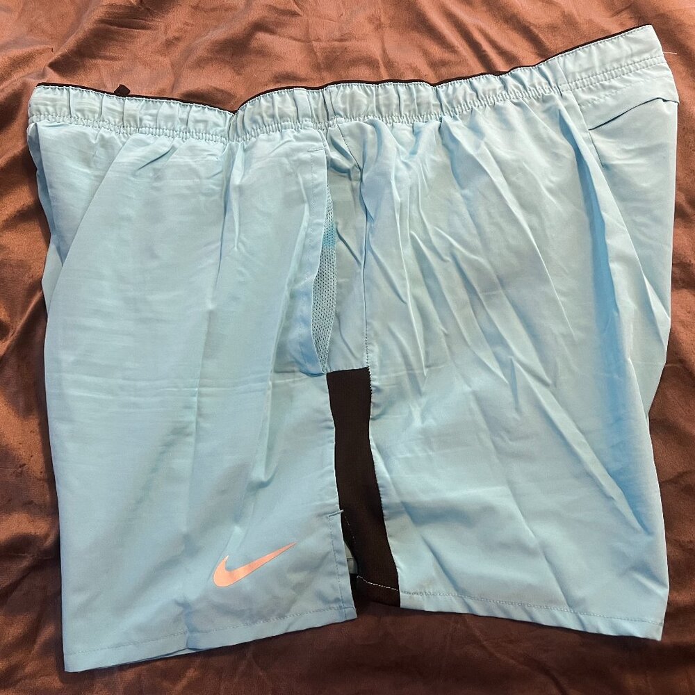 Mens Nike Running Shorts Light Blue XXL